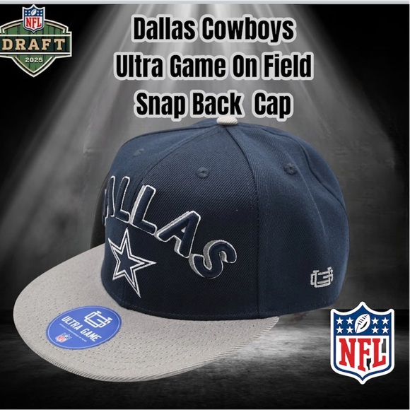 Ultra Game NFL Dallas Cowboys Star Logo (Navy Blue) SnapBack Cap NWT - Picture 1 of 12